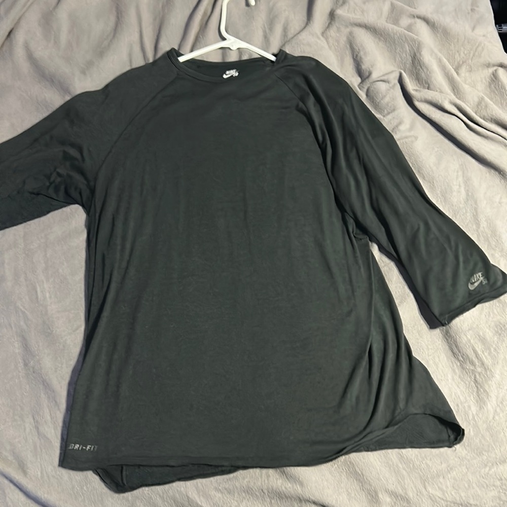 Black Nike sb dri fit shirt size L 3/4 sleeve#8